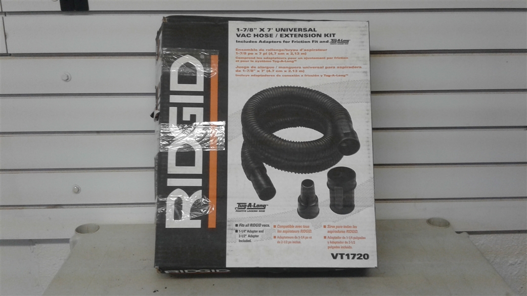 RIDGID 1 7/8 X 7' UNIVERSAL VAC HOSE/ EXTENSION KIT