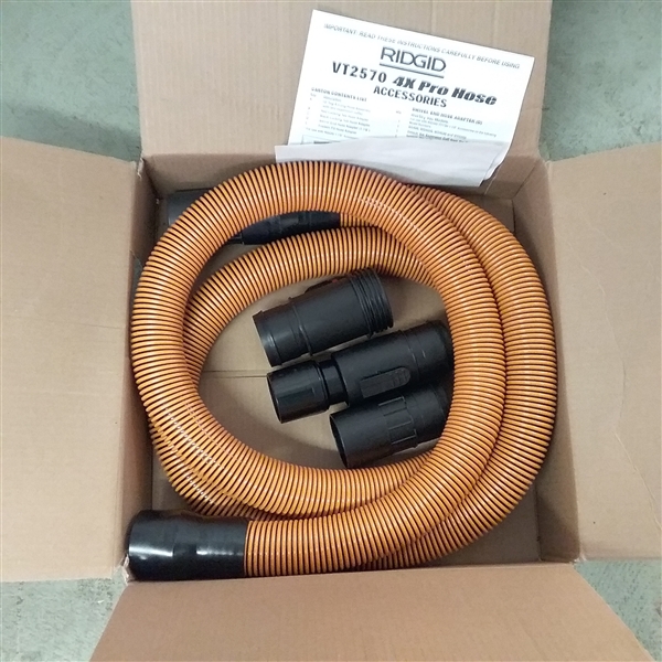 RIDGID 1 7/8 X 10 ft 'PROFESSIONAL GRADE VACUUM HOSE KIT FOR RIDGID WET/DRY VACUUMS