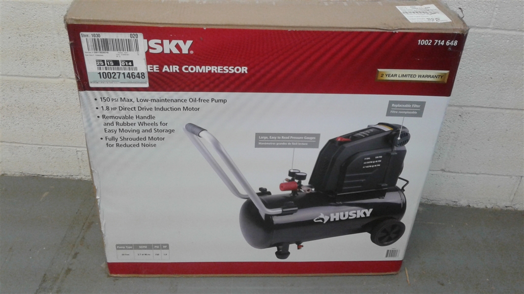 HUSKY 8 GAL 150 PSI HOTDOG AIR COMPRESSOR