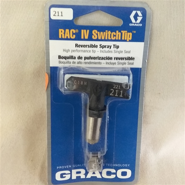 GRACO RAC IV SWITCH TIP REVERSIBLE SPRAY TIP #211