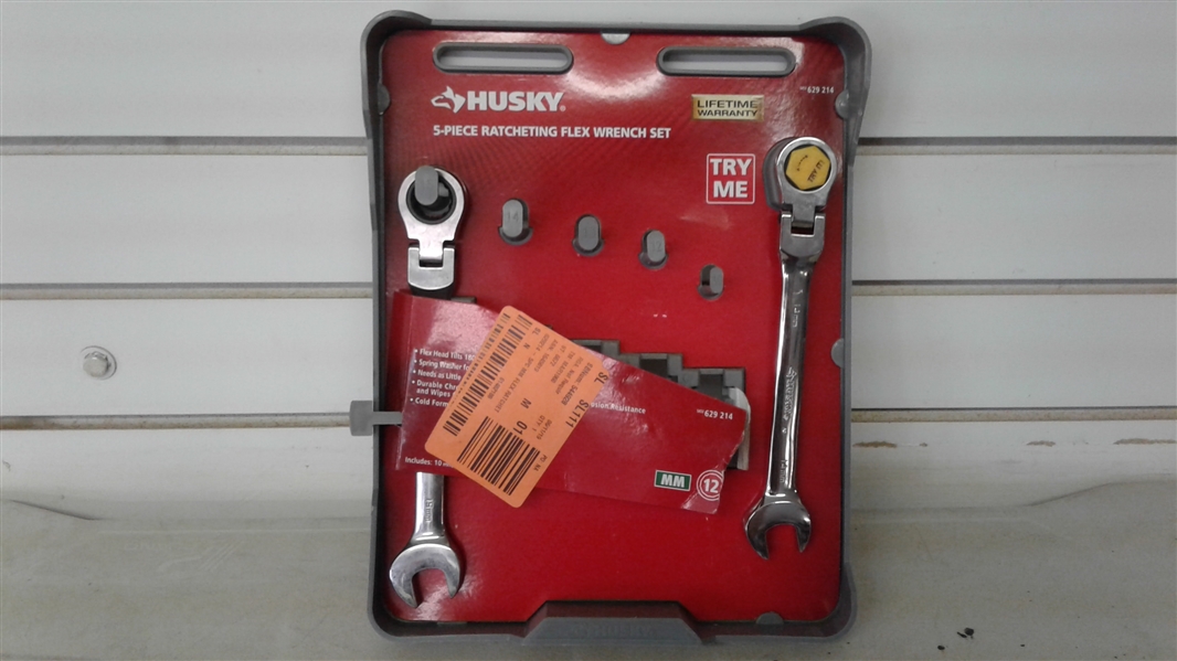 HUSKY RATCHETING FLEX HEAD WRENCH SET MM