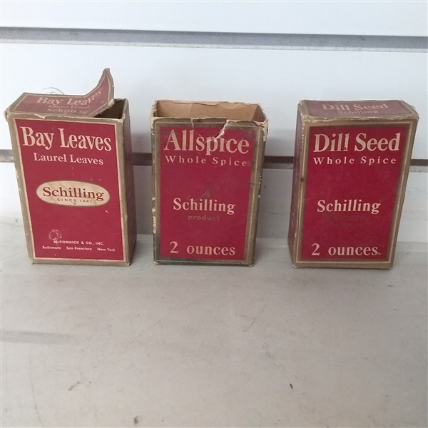 VINTAGE SUGAR AND SPICE BOXES & UTENSILS