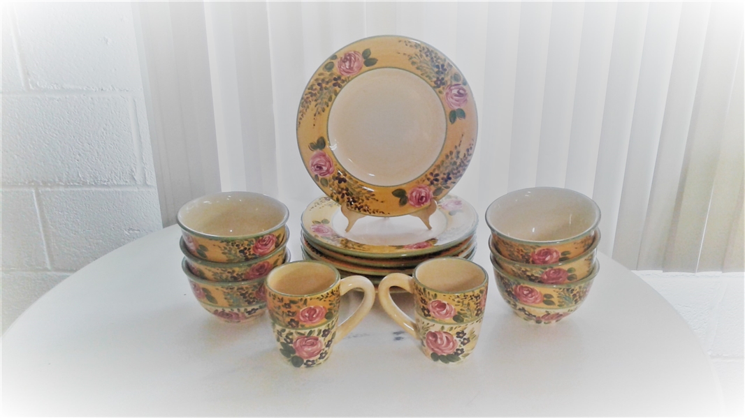 FRENCH GARDEN HAND PAINTED COLLECTION DINING SET