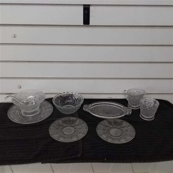 PRESSED GLASS DISHES