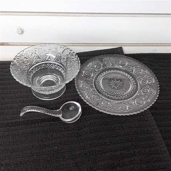 PRESSED GLASS DISHES
