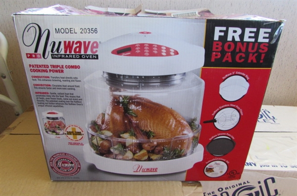 FLAVORWAVE DELUXE OVEN, NEW NUWAVE INDUCTION COOKTOP, & SILICONE BAKEWARE