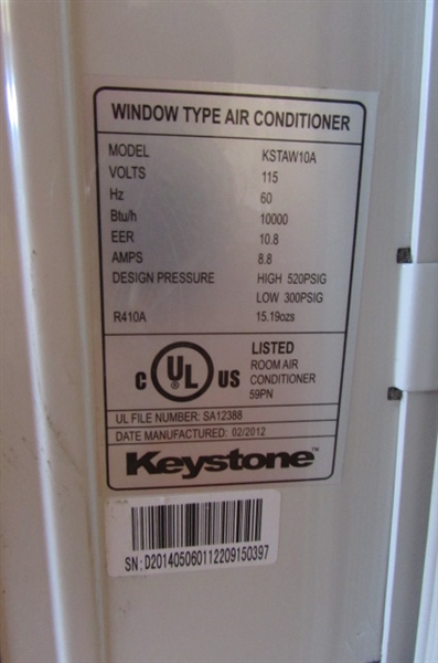 KEYSTONE WINDOW AIR CONDITIONER 