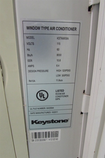 KEYSTONE WINDOW AIR CONDITIONER 