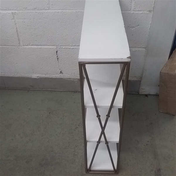 SMALL 4 TIER SHELF WITH METAL FRAME