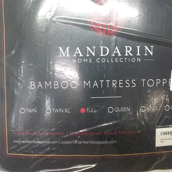 MANDARIN BAMBOO MATTRESS TOPPER 