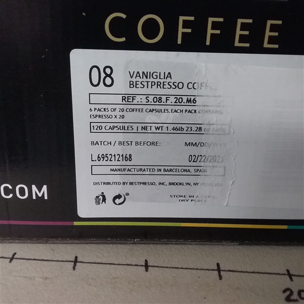 VANIGLIA BESTPRESSO COFFEE CAPSULES 