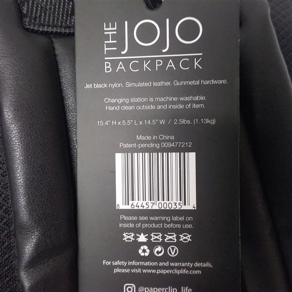 THE JOJO BACKPACK DIAPER BAG