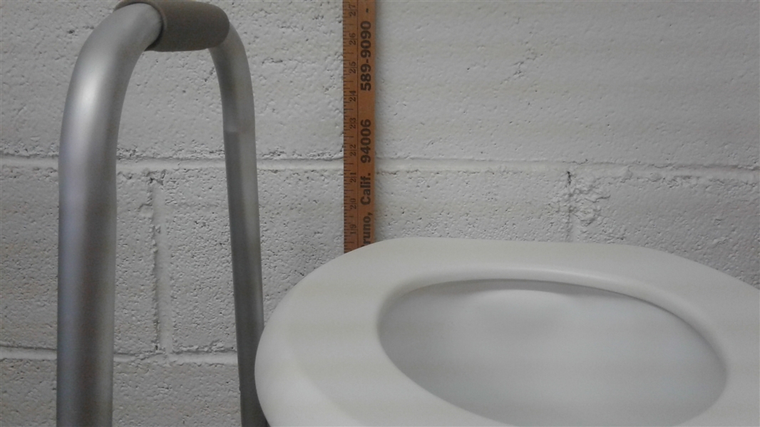 ELEVATED TOILET SEAT WITH ARM RAILS