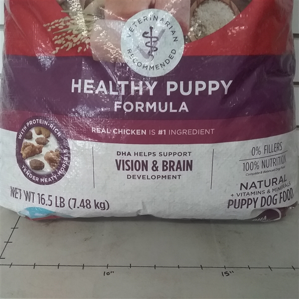 16.5 LB BAG OF PURINA ONE PUPPY FOOD
