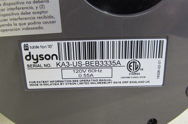 DYSON 10 TABLE FAN