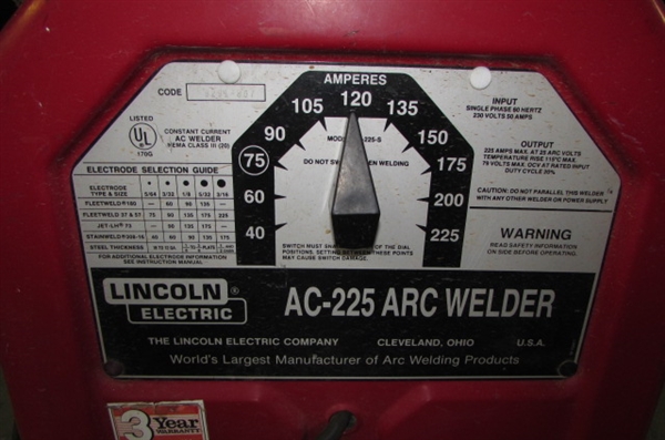 LINCOLN AC-225 ARC WELDER