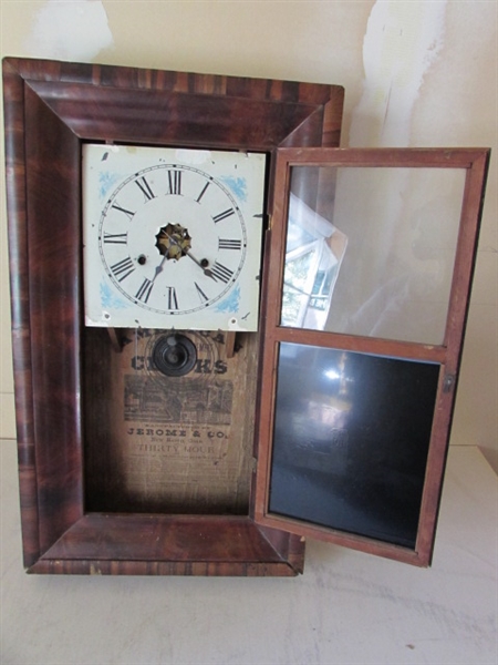 ANTIQUE 'GREENWOOD CEMETERY ENTRANCE' WALL CLOCK - NEEDS REPAIR