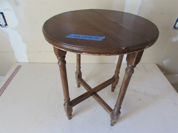 SMALL DROP SIDE FOLDING TABLE & SERVING TRAY