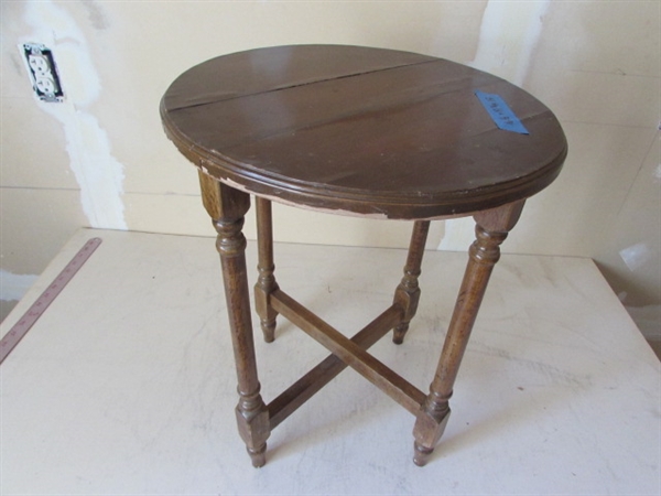 SMALL DROP SIDE FOLDING TABLE & SERVING TRAY