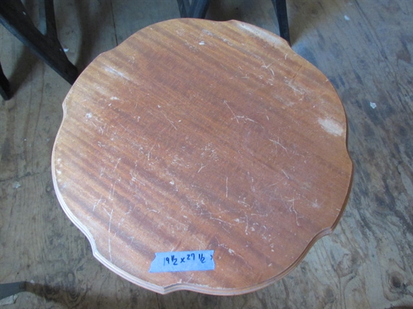 ANTIQUE CLAWFOOT SIDE TABLE & MORE