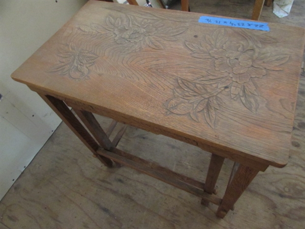 PAIR OF VINTAGE STACKING TABLES