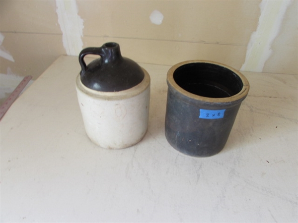 STONEWARE CROCK & JUG