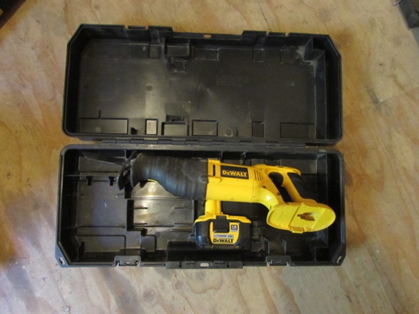 HUGE LOT OF CORDLESS DEWALT POWER TOOLS