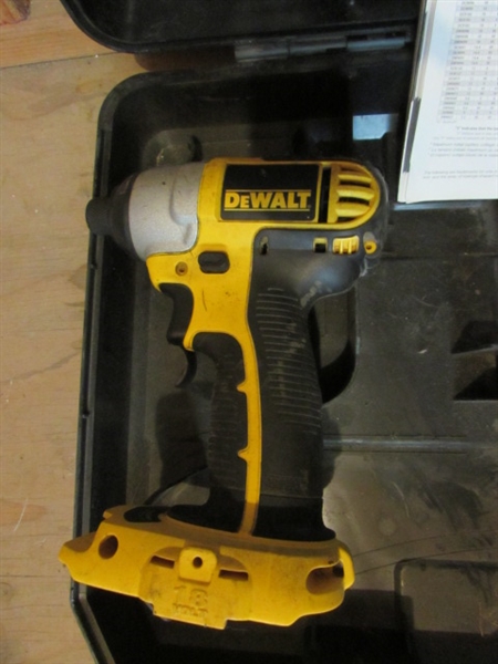 HUGE LOT OF CORDLESS DEWALT POWER TOOLS