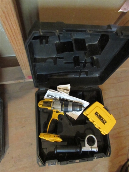 HUGE LOT OF CORDLESS DEWALT POWER TOOLS