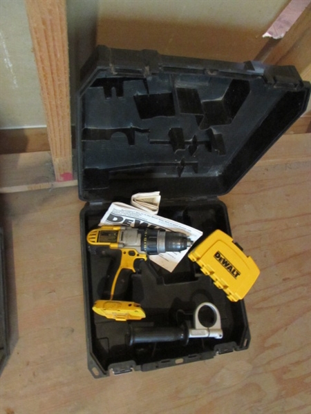 HUGE LOT OF CORDLESS DEWALT POWER TOOLS