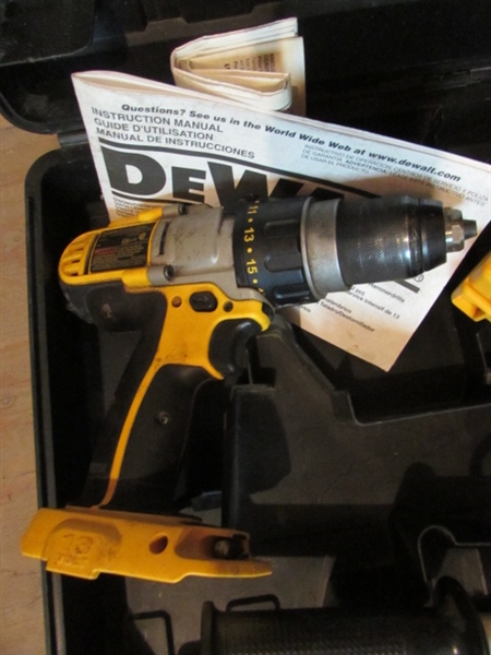 HUGE LOT OF CORDLESS DEWALT POWER TOOLS