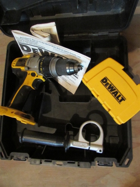 HUGE LOT OF CORDLESS DEWALT POWER TOOLS