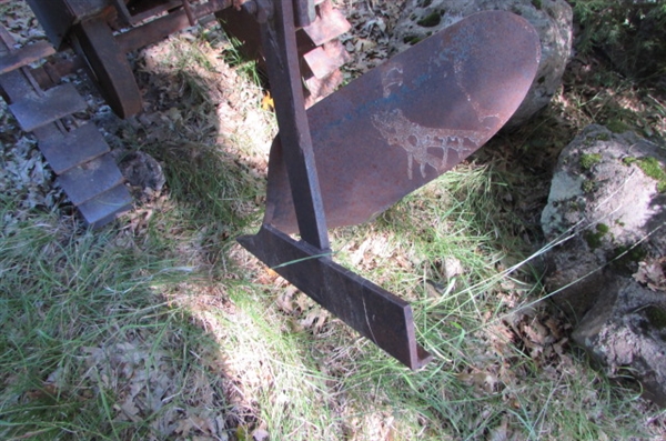 ANTIQUE GAS POWERED WALK BEHIND PLOW? YARD ART