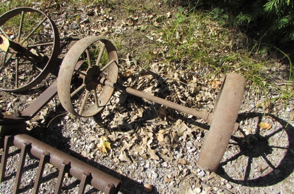 YARD ART WHEELS & RAKE