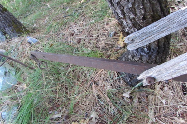 ANTIQUE WALK BEHIND PLOW YARD ART