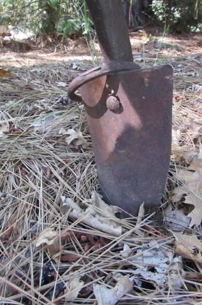 ANTIQUE WALK BEHIND PLOW YARD ART