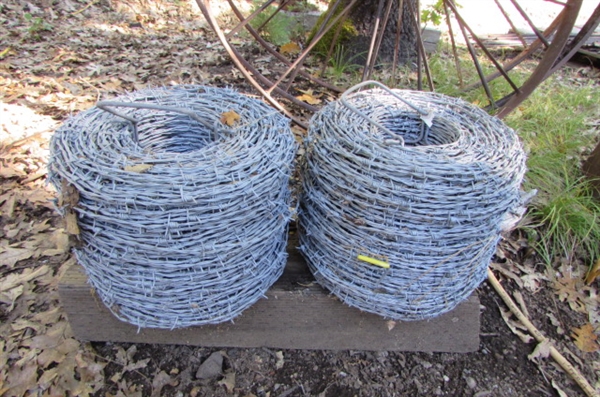 2 ROLLS OF BARBED WIRE