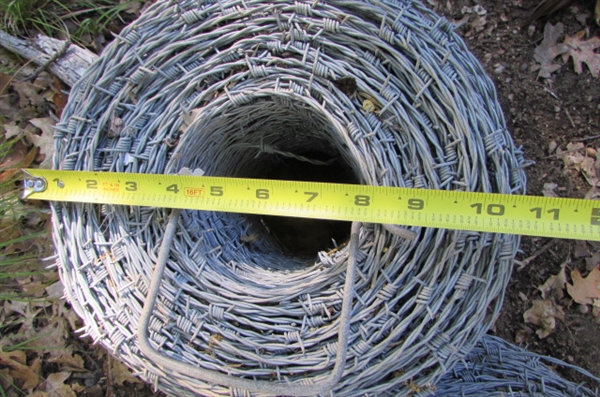 2 ROLLS OF BARBED WIRE