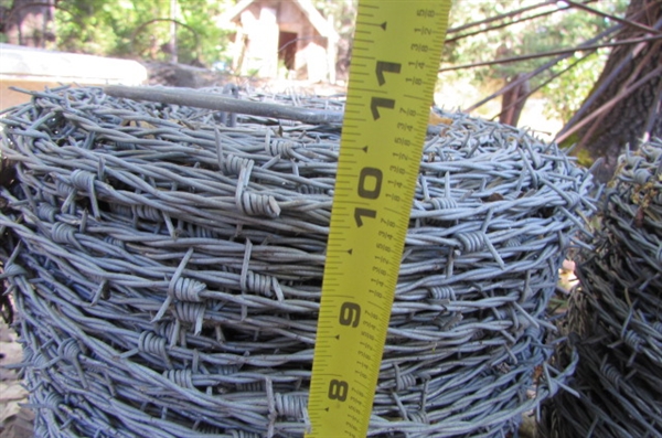 2 ROLLS OF BARBED WIRE