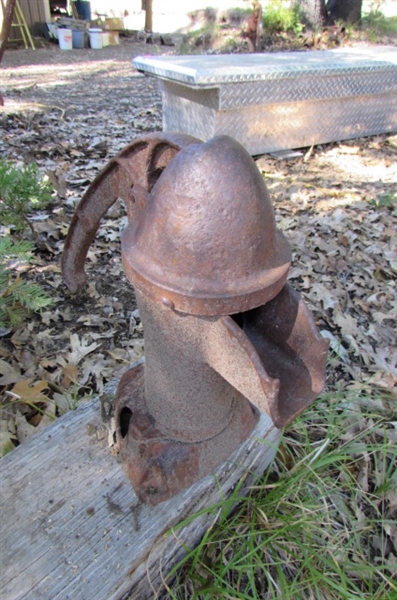 OLD RUSTY WATER PUMP YARD ART