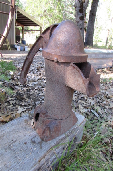 OLD RUSTY WATER PUMP YARD ART