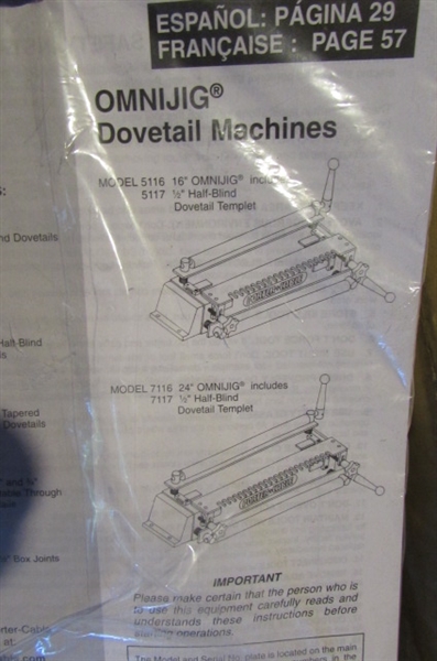 OMNIJIG DOVETAIL MACHINE