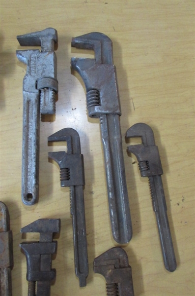 PIPE WRENCHES & ANTIQUE MONKEY WRENCHES