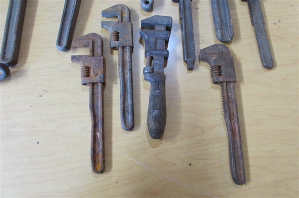 PIPE WRENCHES & ANTIQUE MONKEY WRENCHES