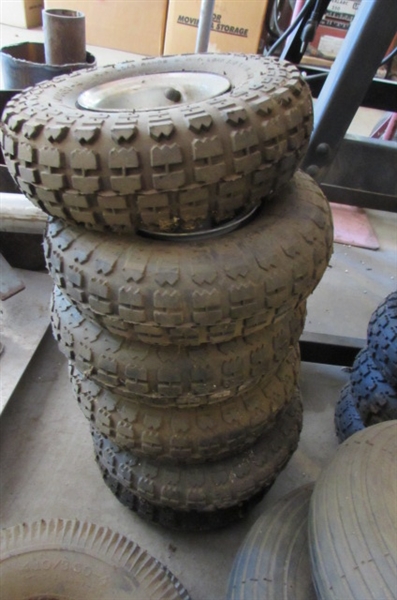 TIRES FOR HAND TRUCKS, WHEELBARROWS, WAGONS AND ???