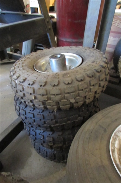 TIRES FOR HAND TRUCKS, WHEELBARROWS, WAGONS AND ???