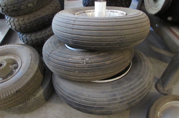 TIRES FOR HAND TRUCKS, WHEELBARROWS, WAGONS AND ???