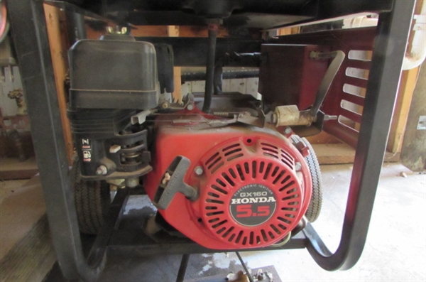 COLEMAN POWERMATE GENERATOR & VINTAGE CUSHMAN BATTERY CHARGER