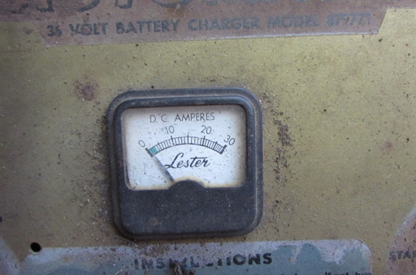 COLEMAN POWERMATE GENERATOR & VINTAGE CUSHMAN BATTERY CHARGER