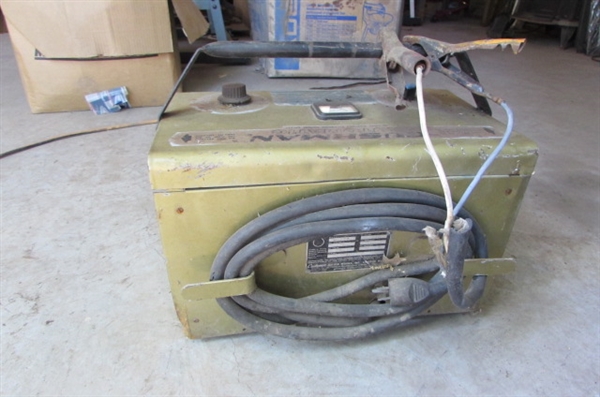 COLEMAN POWERMATE GENERATOR & VINTAGE CUSHMAN BATTERY CHARGER